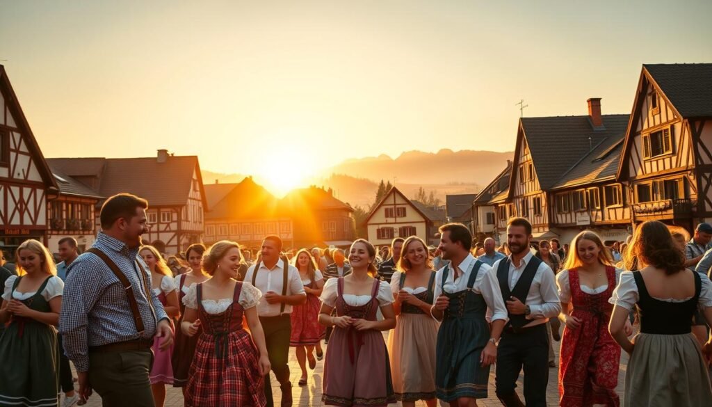 authentic bavarian lederhosen and dirndl dresses