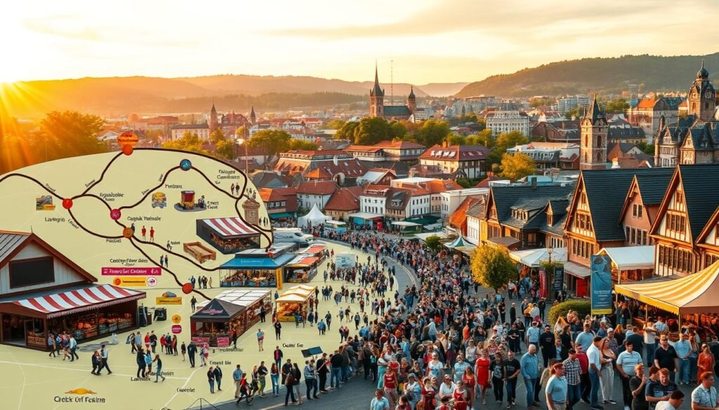 festival route planning germany