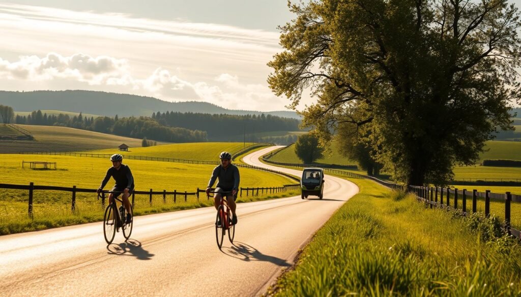 sustainable travel transportation in rural Germany